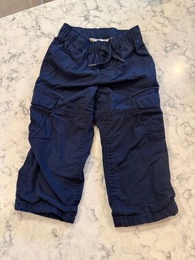 Gap Navy Cargo Jogger Pants for Kids - Lined with Elastic Waist